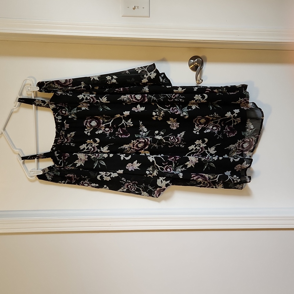 2x floral polyester dress